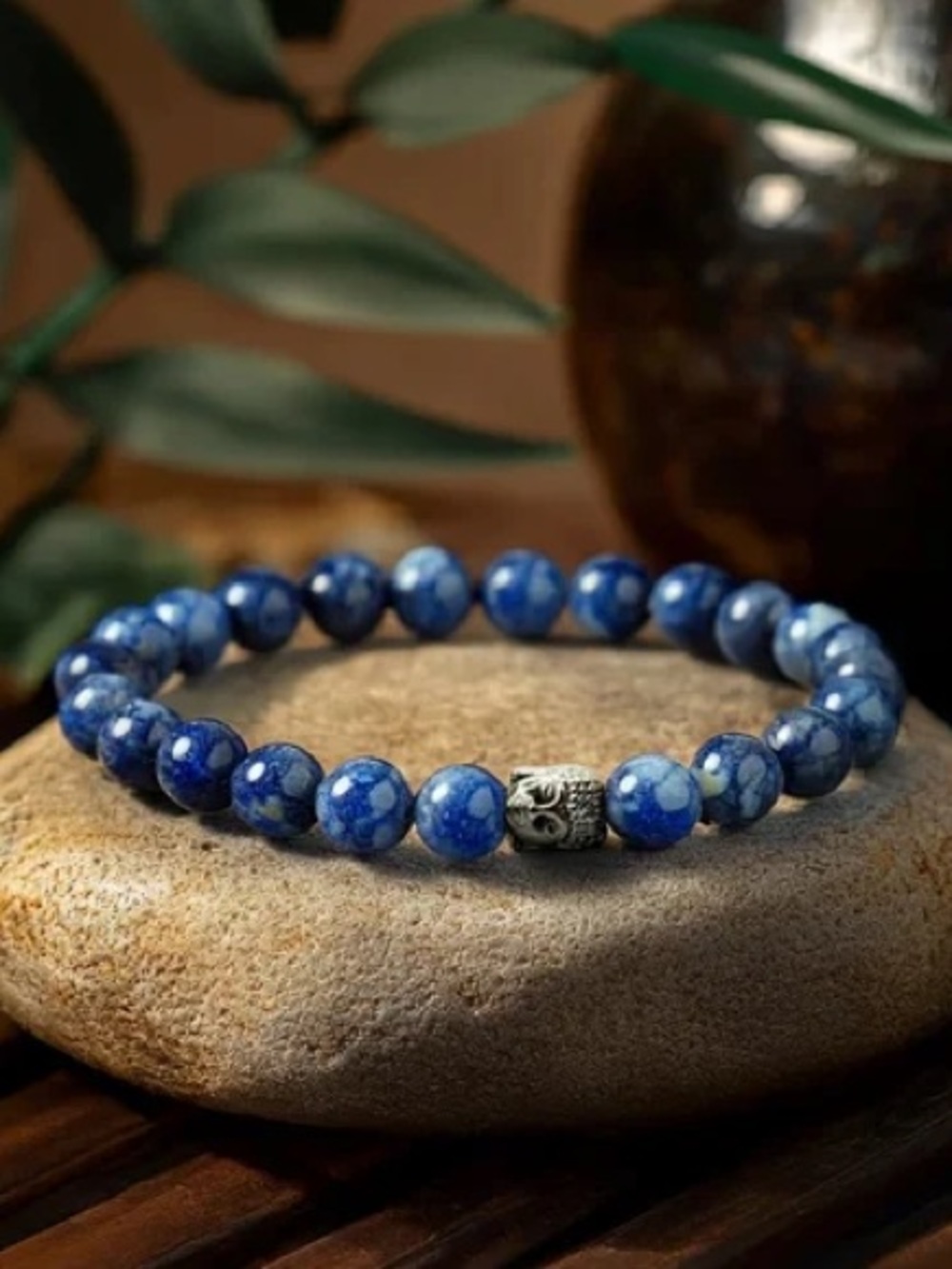 🆕New Lapis Lazuli Buddha Gemstone Bracelet